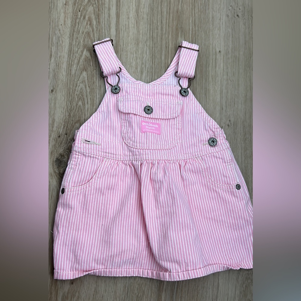 Oshkosh overall dress pink
